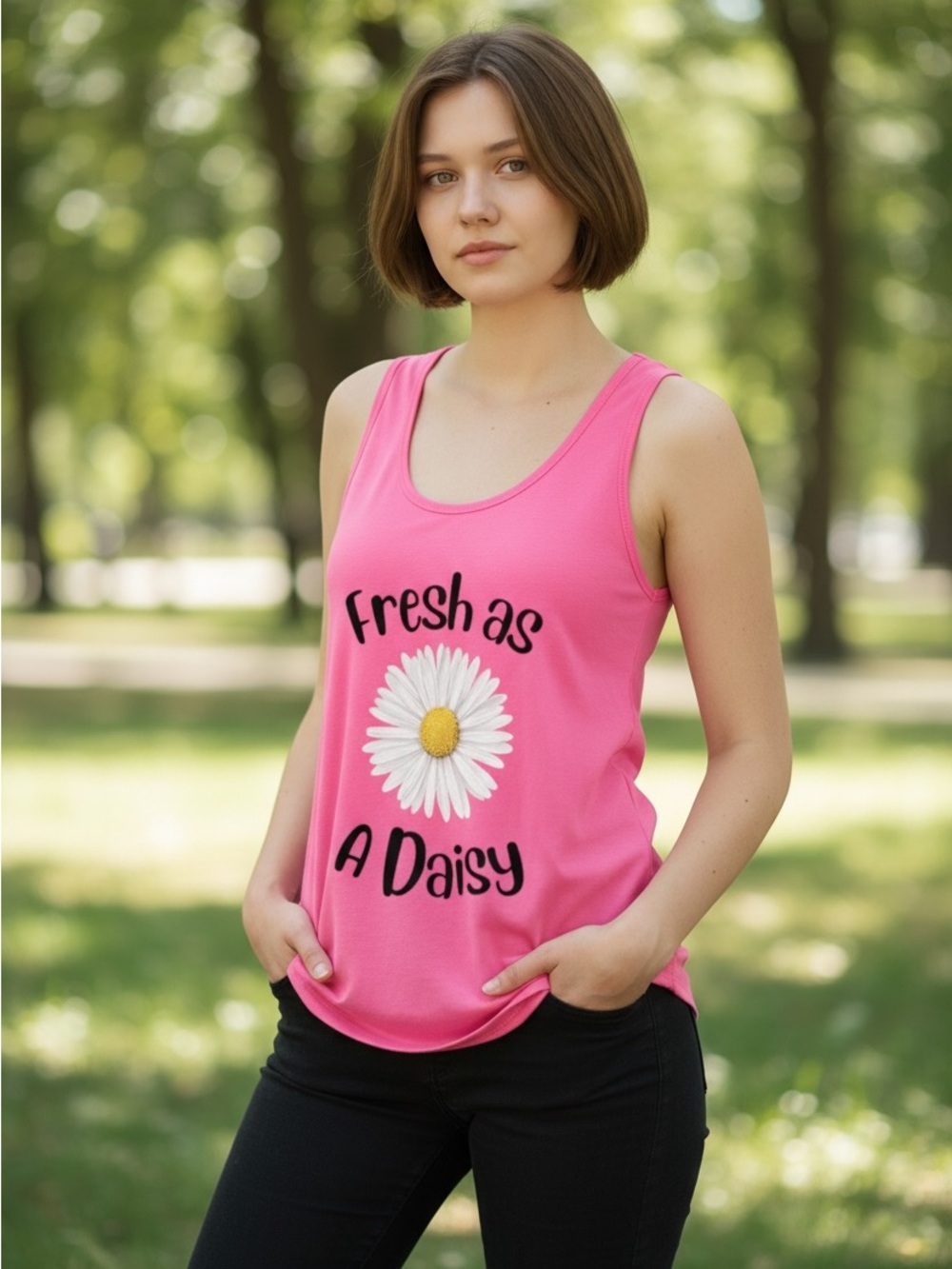 NWT Fresh As A Daisy Tank Top size medium